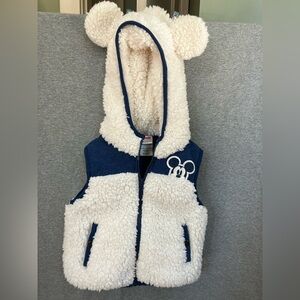 Disney Toddler - Sherpa Fleece Vest & hood with ears - Size 18M - Mickey Mouse